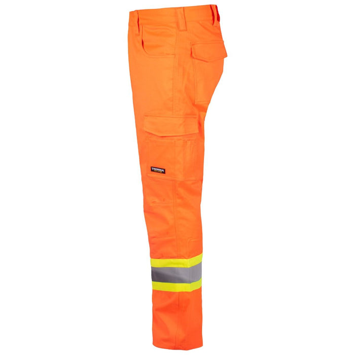 Orange Hi-Vis Cargo Pants with Knee Pockets by TERRA Workwear - Style 116618