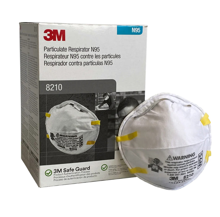3M 8210 N95 Particulate Respirators - 20/Box