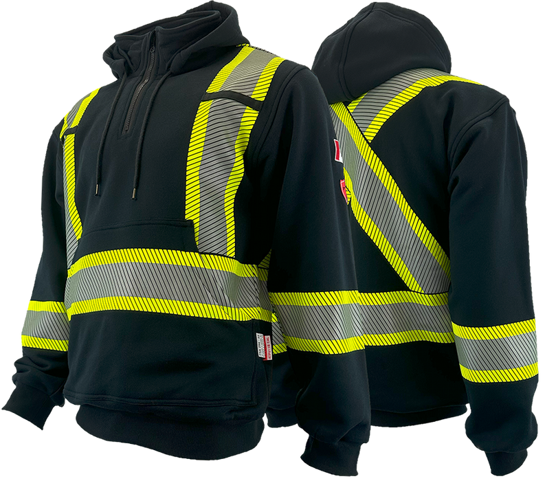 Pullover FR / Arc Flash Hoodie w/ Segmented 4” Stripes by Atlas Workwear - Style 4014
