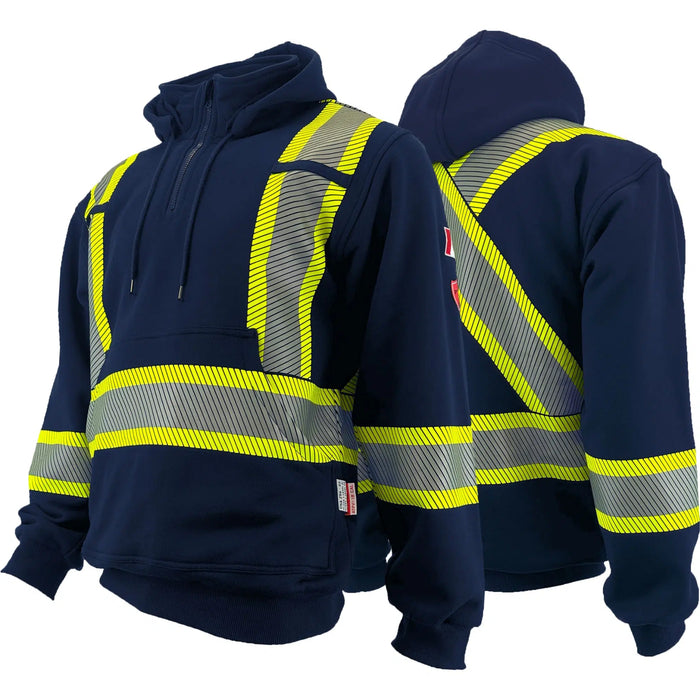 Pullover FR / Arc Flash Hoodie w/ Segmented 4” Stripes by Atlas Workwear - Style 4014