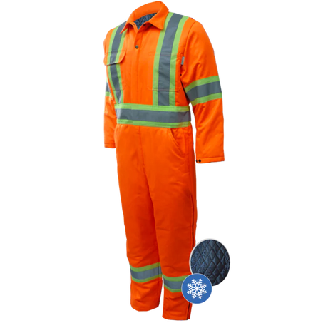 Winter Lined Coverall with Hi-Visibility Striping by GATTS Workwear - Style 791XD4