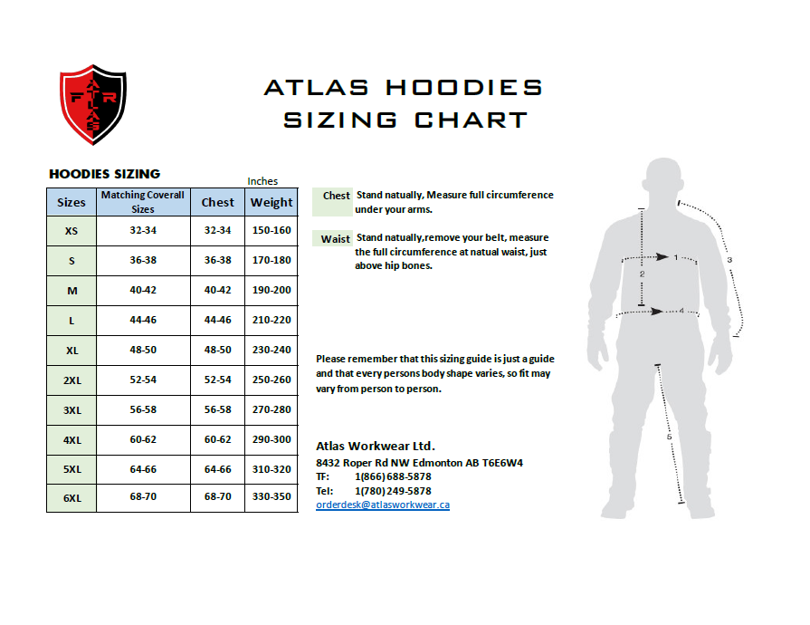 Black FR / Arc Flash Hi Vis Pullover Hoodie by Atlas Workwear - Style 401BLK