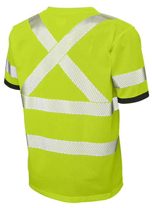 Hi-Vis Micro Mesh Short Sleeve Safety T-Shirt with Pocket By Tough Duck - Style ST071