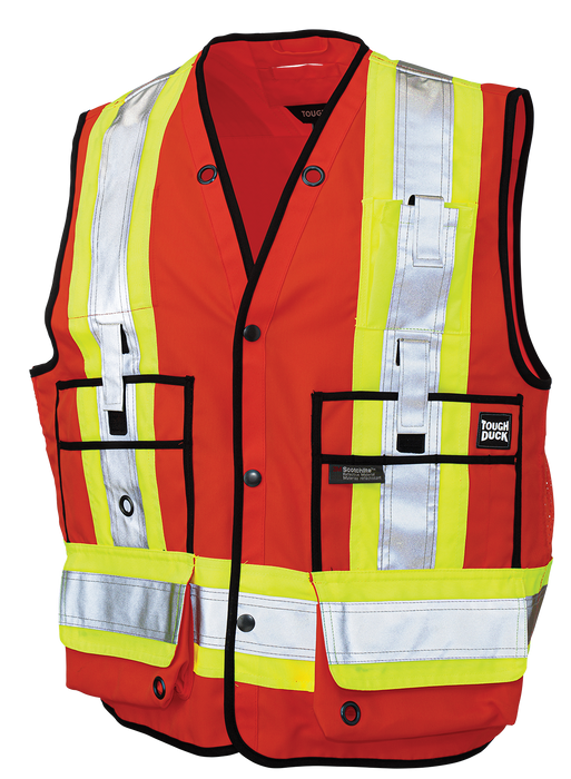 Poly Twill Surveyor Safety Vest By Tough Duck - Style S313