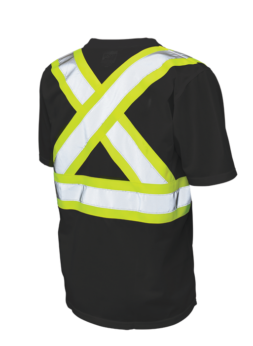 Hi-Vis Micro Mesh Short Sleeve Safety T-Shirt with Pocket By Tough Duck - Style S392