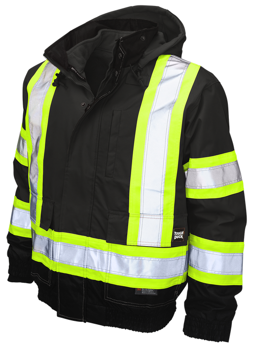 Poly Oxford 3-In-1 Safety Bomber with Fleece Liner by Tough Duck - Style S413