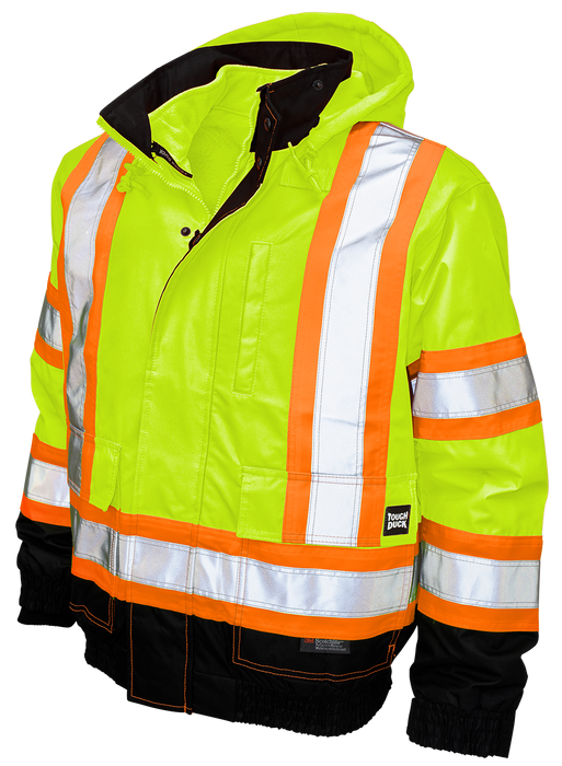 Poly Oxford 3-In-1 Safety Bomber with Fleece Liner by Tough Duck - Style S413