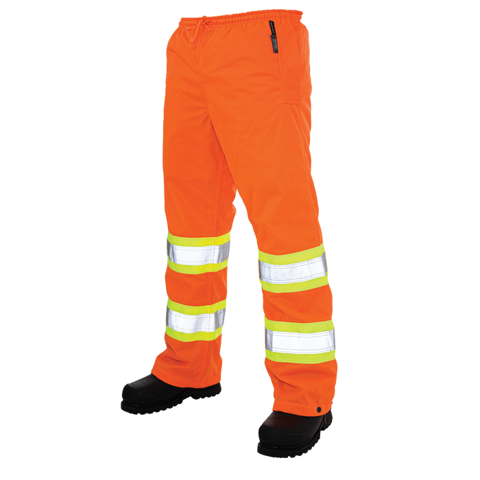 Orange Pull-On Tricot Safety Pant by Tough Duck - Style S603