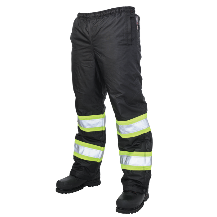 Black Pull-On Poly Oxford Insulated Safety Pant by Tough Duck - Style S614