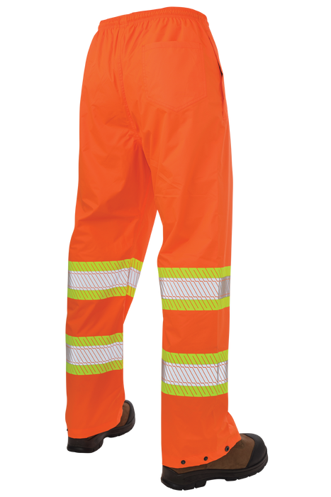 Hi-Vis Pull-On Ripstop Packable Safety Rain Pant by Tough Duck - Style SP02