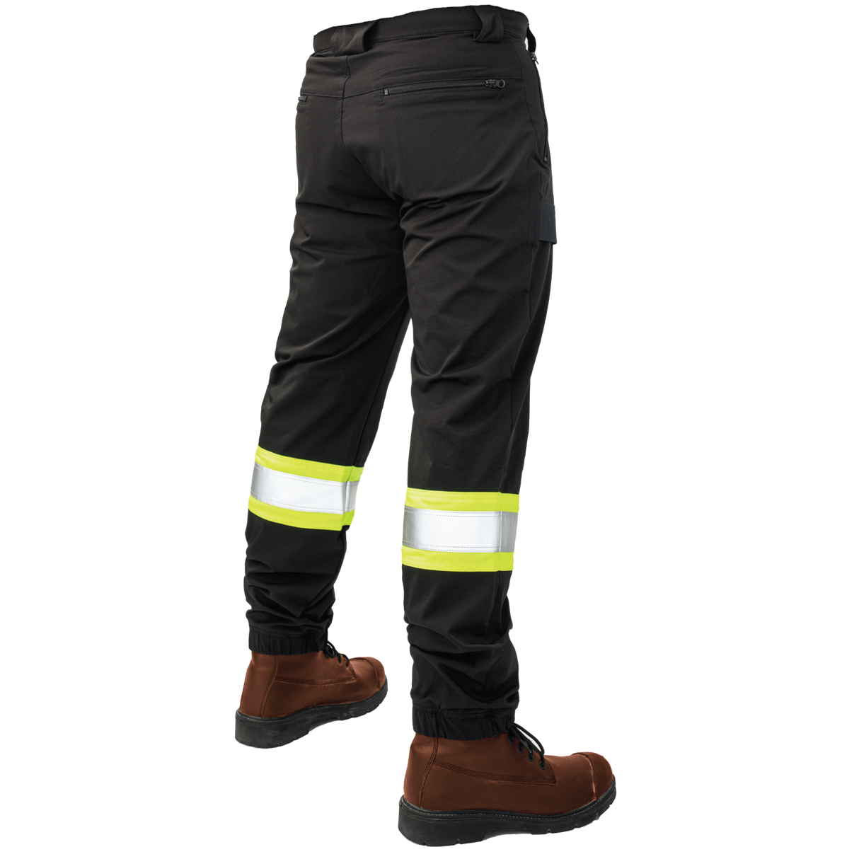 Black Hi-Vis Comfort Fit Free Stretch Safety Jogger by Tough Duck - Style SP10