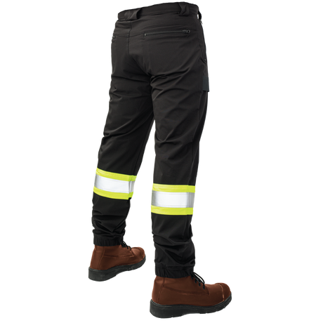 Black Hi-Vis Comfort Fit Free Stretch Safety Jogger by Tough Duck - Style SP10