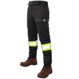 Black Hi-Vis Comfort Fit Free Stretch Safety Jogger by Tough Duck - Style SP10