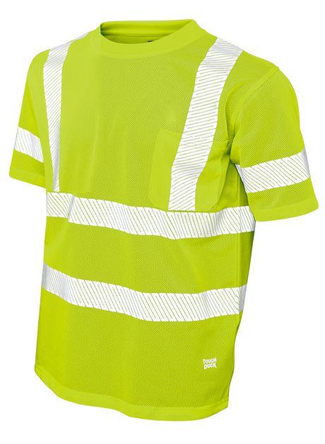 Hi-Vis Micro Mesh Short Sleeve Safety T-Shirt with Pocket By Tough Duck - Style ST071