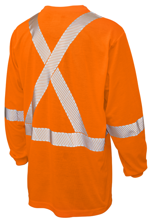 Hi-Vis Polyester Jersey Long Sleeve Safety T-Shirt By Tough Duck - Style ST221