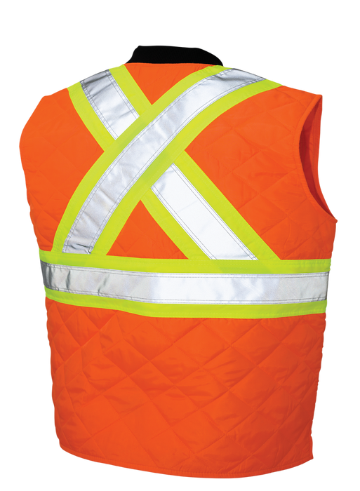Hi-Vis Quilted Safety Freezer Vest by Tough Duck - Style SV05