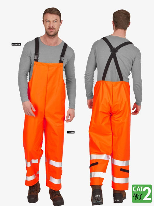 FLEXARC 10 oz Polyurethane/FR Cotton Bib Pants By IFR Workwear – Style RWSO7215BT