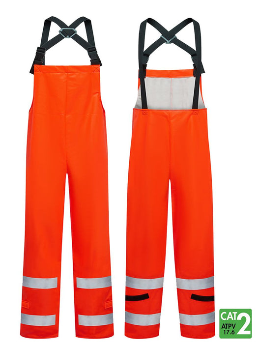 FLEXARC 10 oz Polyurethane/FR Cotton Bib Pants By IFR Workwear – Style RWSO7215BT