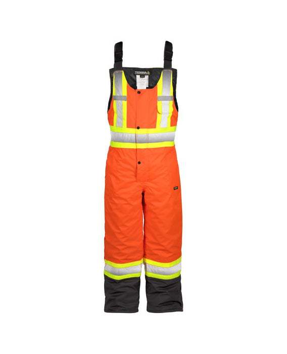 Hi-Vis Lined Bib Overall by TERRA Workwear - Style 116507