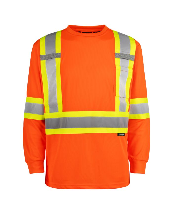 Hi-Vis Long Sleeve T-Shirt by TERRA Workwear - Style 116525