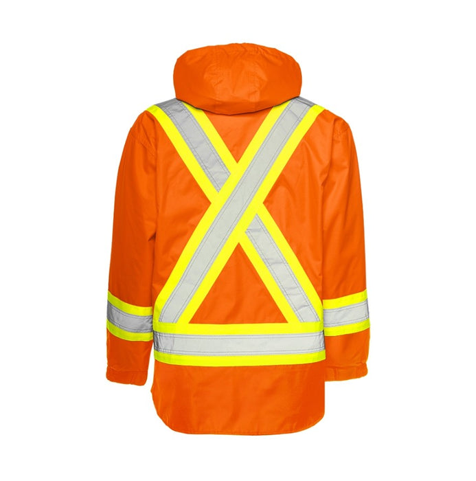 Hi-Vis 6-In-1 Winter Traffic Parka by Ground Force- Style TP6