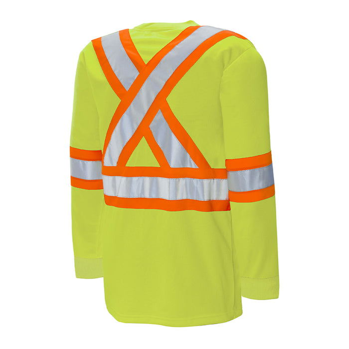 Hi-Vis 100% Cotton Long Sleeve T-Shirt by Ground Force - Style TT4