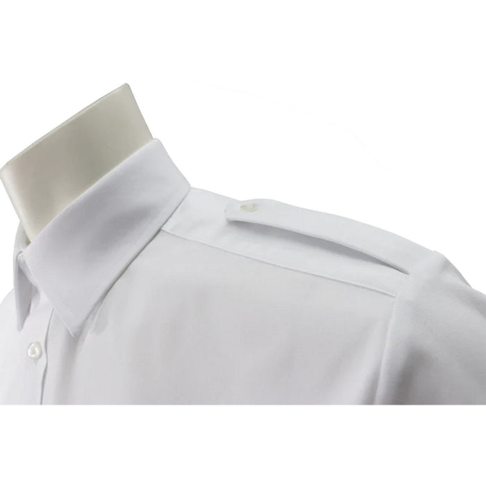 White Military Short Sleeve Shirt by GATTS Workwear - Style 657