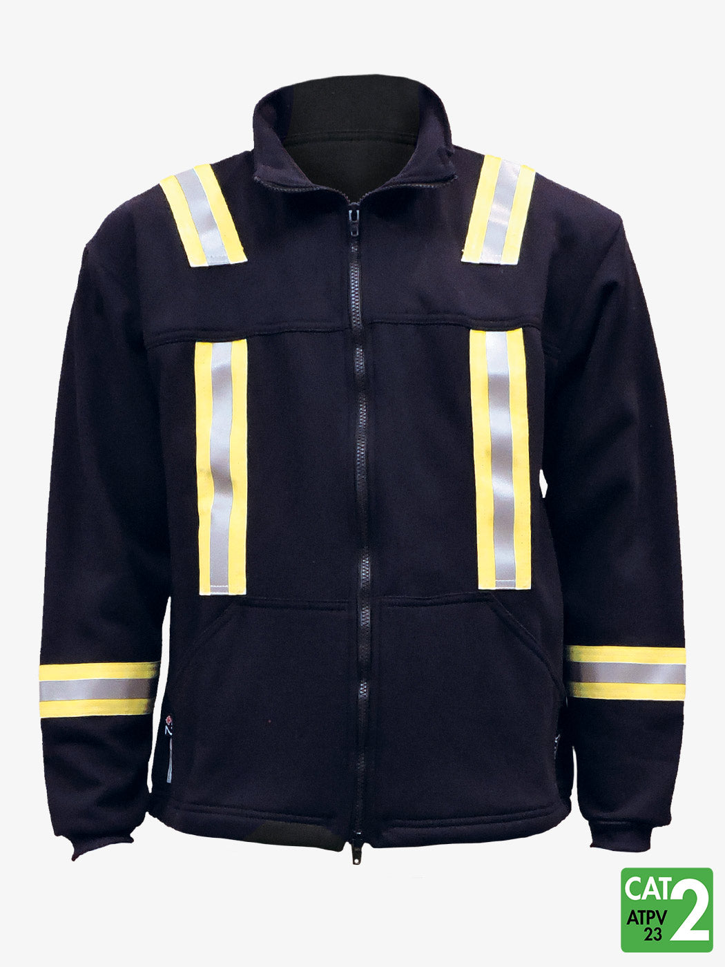 FTP REFLECTIVE POLAR FLEECE JACKET NAVY - arborconnect.co.nz