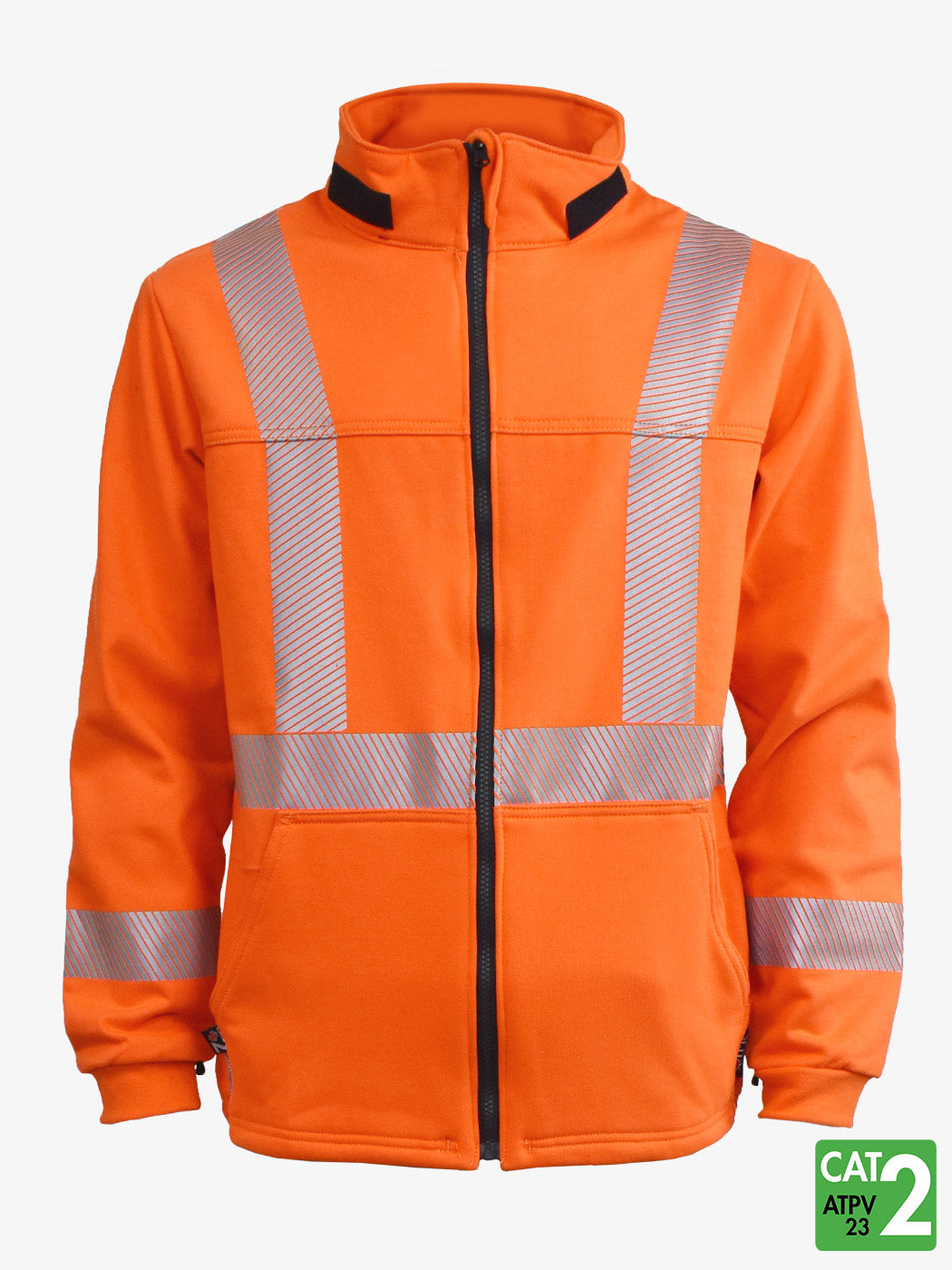 Segmented Striped Fleece Full Zip Jacket By IFR Workwear - Style