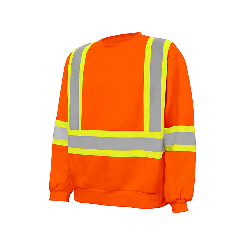 Hi-Vis Crewneck Sweatshirt by Ground Force - Style TH1