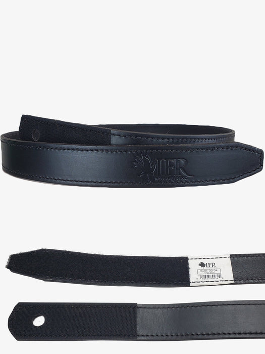 FR Leather Velcro Belt by IFR Workwear - Style 1750 - Black